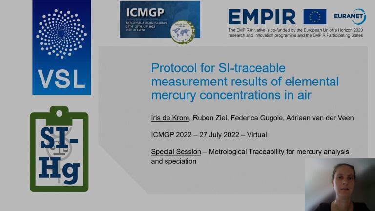 Protocol for SI-traceable measurement results of elemental mercury concentrations in air